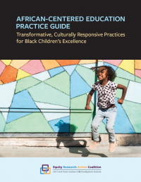 Front page for African-centered education practice guide