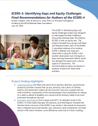 Front page of ECERS-3 final recommendations